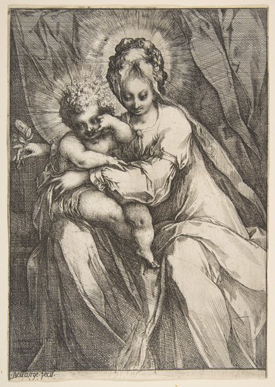 Madonna met een Roos door Jacques Bellange