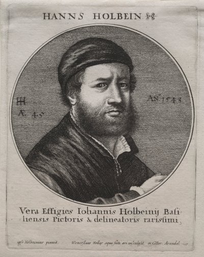 Portret van Hans Holbein door Jacques Bellange