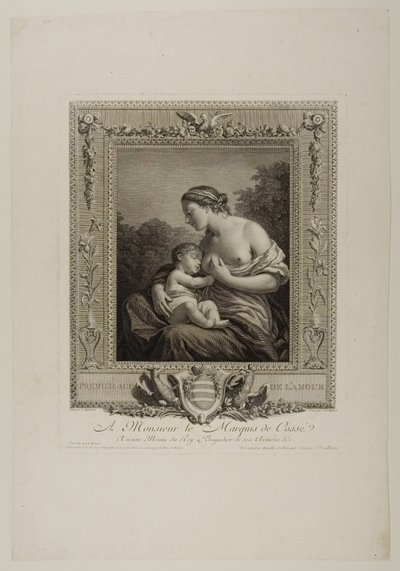 Eerste leeftijd van Cupido (gravure) door Jacques Bouillard