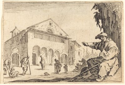 Armenhuis, ca. 1622 door Jacques Callot