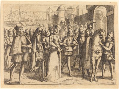 Aankomst in Valencia door Jacques Callot