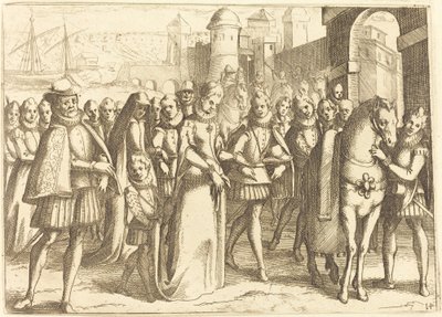 Aankomst in Valencia door Jacques Callot