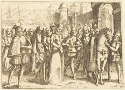 Aankomst in Valencia door Jacques Callot