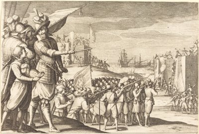 Aanval op twee forten door Jacques Callot