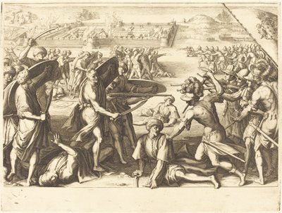 Aanval op de buitenforten van Bone door Jacques Callot