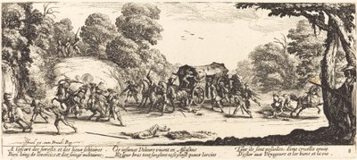 Aanval op een koets door Jacques Callot