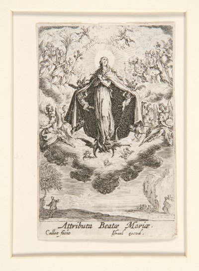 Attributies van de Maagd, nr. 14 uit Het leven van de Maagd door Jacques Callot