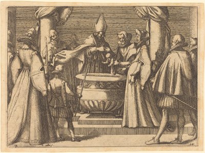 Doop van de prins van Spanje door Jacques Callot