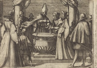 Doop van de Prins van Spanje [verso] door Jacques Callot