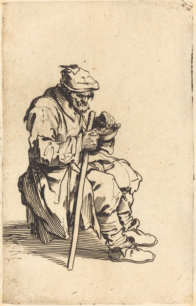 Bedelaar Eet door Jacques Callot