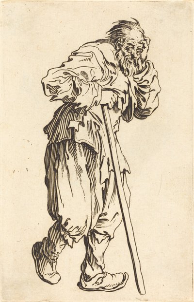 Bedelaar met een Stok door Jacques Callot