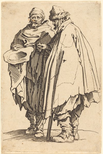 Blinde Bedelaar en Metgezel, ca. 1622 door Jacques Callot