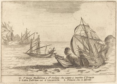 Het enteren van de Petaccio door Jacques Callot
