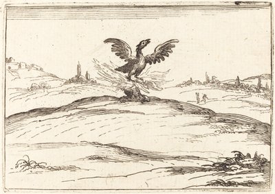 Brandende feniks, 1628 door Jacques Callot