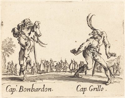 Kapitein Bonbardon en Kapitein Grillo door Jacques Callot