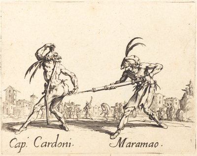Kapitein Cardoni en Maramao, c. 1622 door Jacques Callot