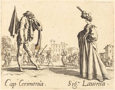 Cap. Cerimonia en Siga. Lavinia, ca. 1622 door Jacques Callot