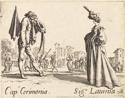 Kapitein Cerimonia en Siga. Lavinia door Jacques Callot