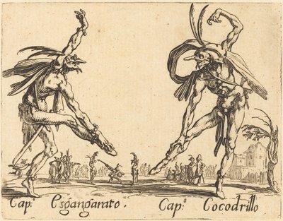 Kap. Esgangarato en Kap. Cocodrillo door Jacques Callot