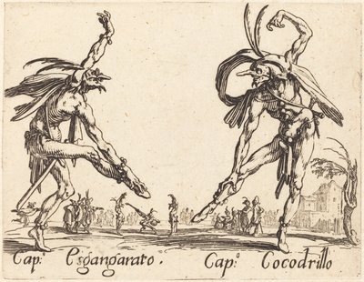 Kap. Esgangarato en Kap. Cocodrillo door Jacques Callot
