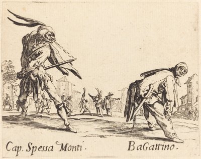 Kapitein Spessa Monti en Bagattino door Jacques Callot