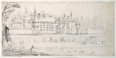 Kasteel de Chantelou, in de vallei van de Orge, tussen Linas en Chestres door Jacques Callot