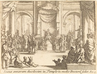 Christus in Gesprek met de Dokters door Jacques Callot