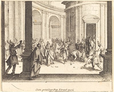 Christus en de Vrouw Betrapt op Overspel door Jacques Callot
