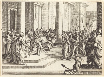Christus en de Vrouw Betrapt op Overspel, 1635 door Jacques Callot