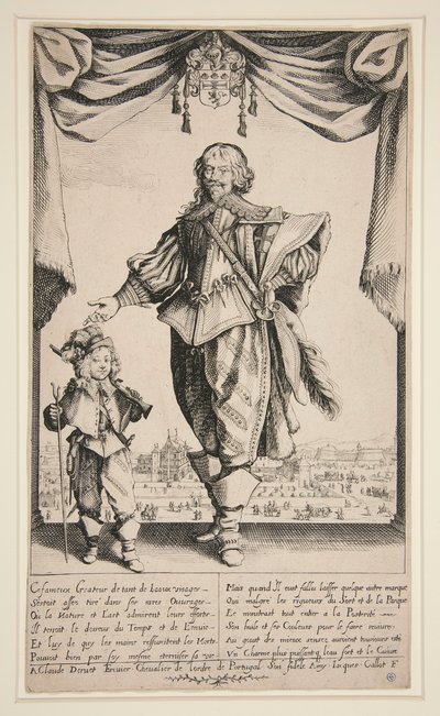 Claude Deruet (Portret van Deruet) door Jacques Callot