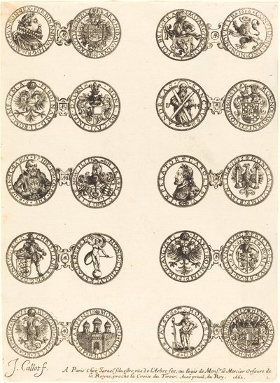 Munten [plaat 1] door Jacques Callot