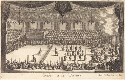 Gevecht bij de Barrière, 1627 door Jacques Callot