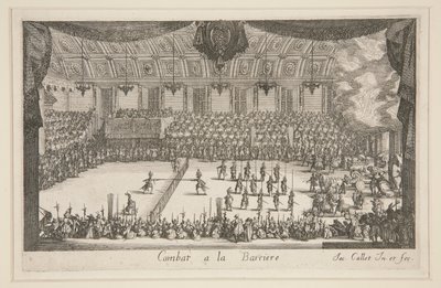 Combat à la Barrière, le Combat door Jacques Callot