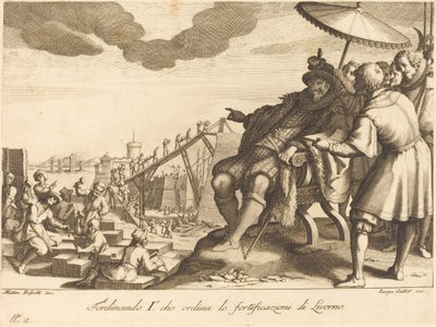 Constructie en Versterking van de Haven van Livorno door Jacques Callot