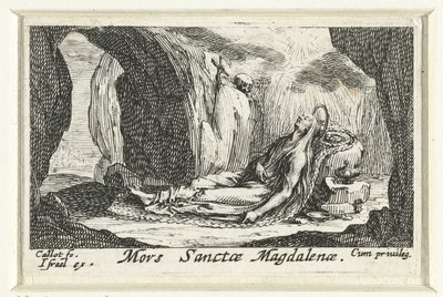 De dood van Maria Magdalena door Jacques Callot