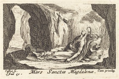 De dood van de Magdalena door Jacques Callot
