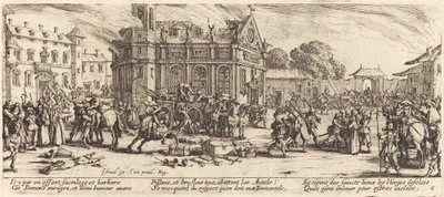 Vernietiging van een klooster door Jacques Callot