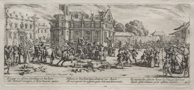 Verwoesting van een klooster door Jacques Callot