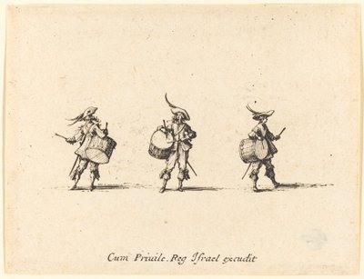 Oefening met Trommels door Jacques Callot