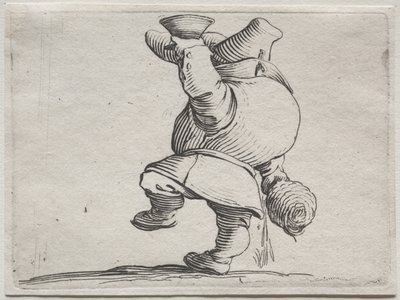 Drinker van achteren gezien door Jacques Callot