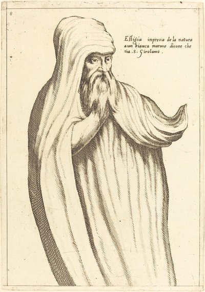 Beeld van St. Hiëronymus door Jacques Callot