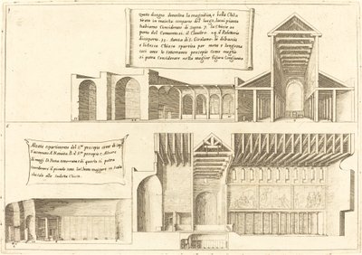 Verheffing van kerken inclusief de Heilige Kribbe door Jacques Callot
