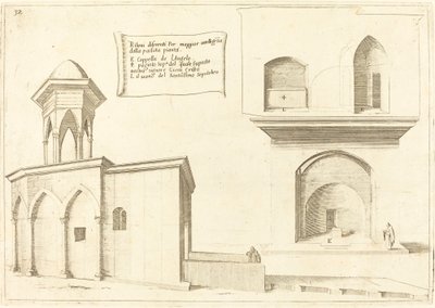 Verheffing van de Kerk van het Heilig Graf door Jacques Callot