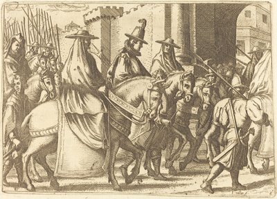 Intocht in de stad Ferrara, 1612 door Jacques Callot