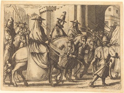 Intocht in Ferrara door Jacques Callot