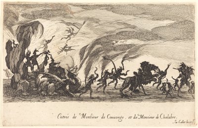 Ingang van M. de Couvonge en M. de Chalabre door Jacques Callot