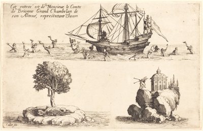 Intocht van M. le Comte de Brionne, Grootkamerheer van Zijne Hoogheid, Voorstellende Jason door Jacques Callot