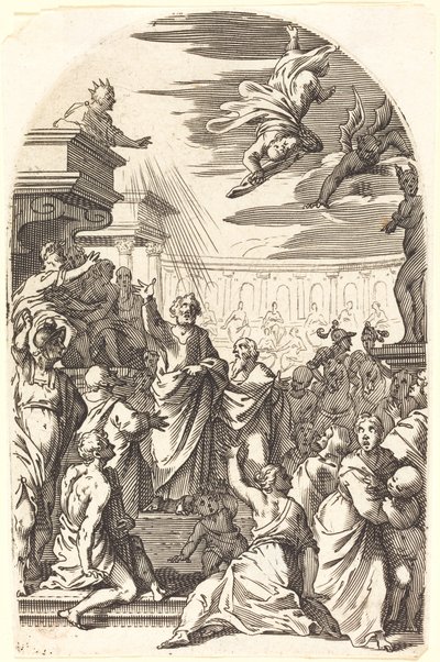 Val van Simon de Tovenaar door Jacques Callot