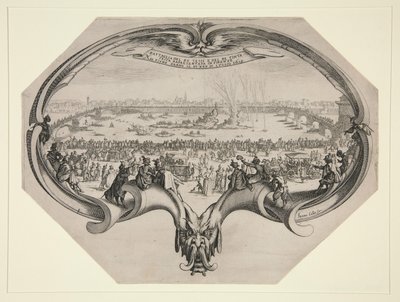 Festival van de ververs en wevers van Florence, 25 juli 1619 op de Arno door Jacques Callot