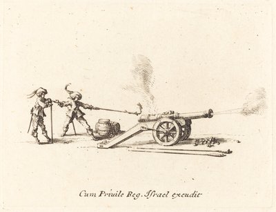 Het Afvuren van het Kanon door Jacques Callot